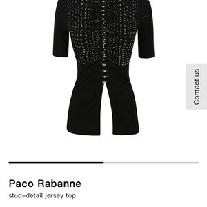 Paco Rabanne Black Top with Silver Studs